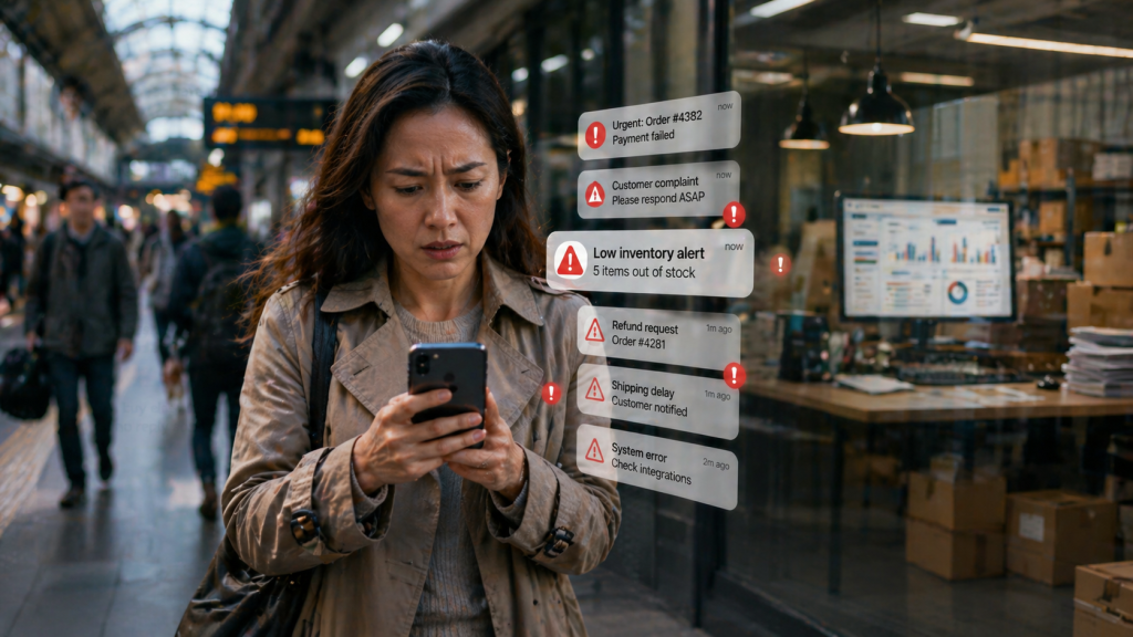Urgent notifications in a busy station